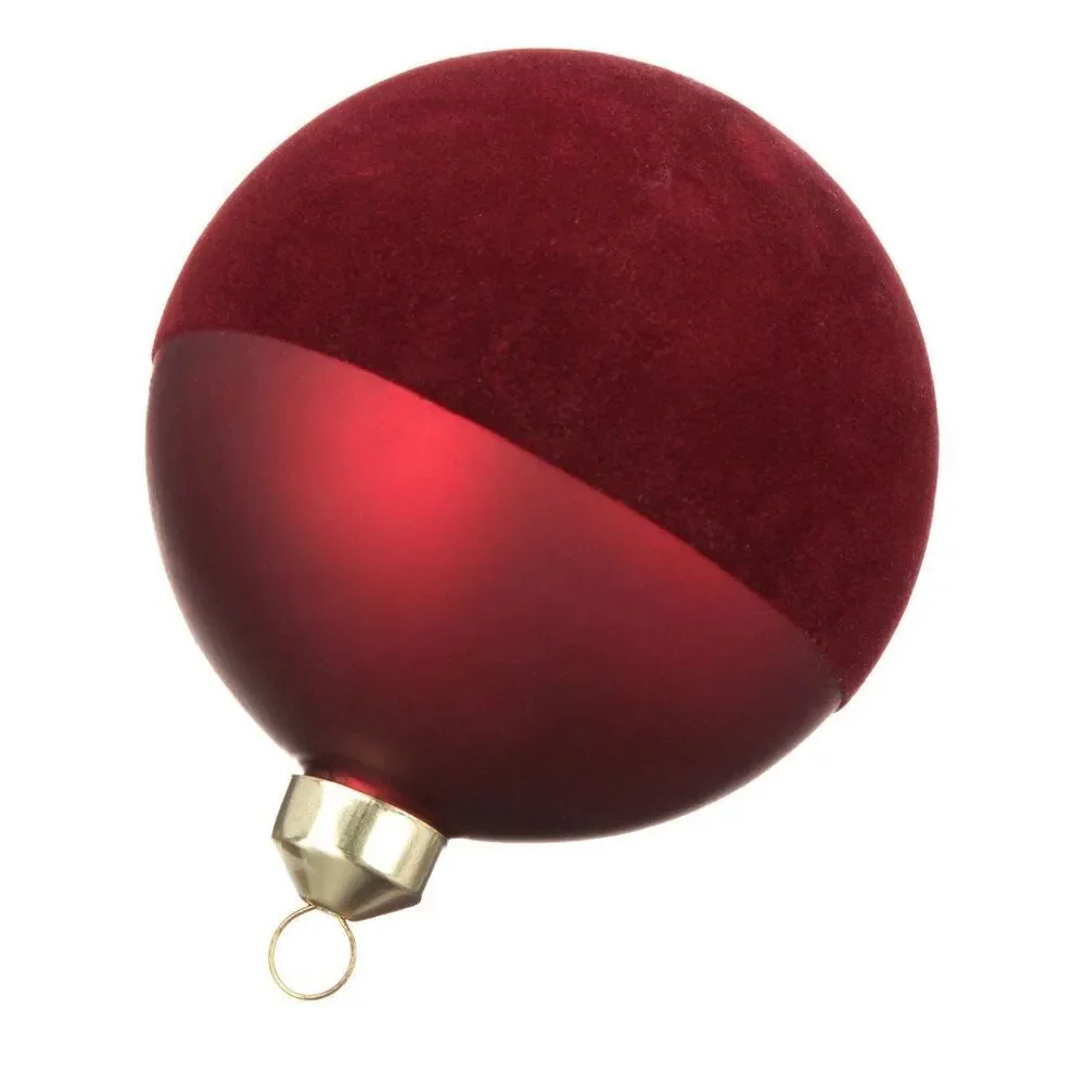 Velvet Flocked and Dipped Christmas Ornaments